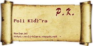 Poli Klára névjegykártya